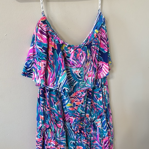 Lilly Pulitzer Ailsie Jumpsuit True Blue Seas Size Medium - Picture 7 of 10